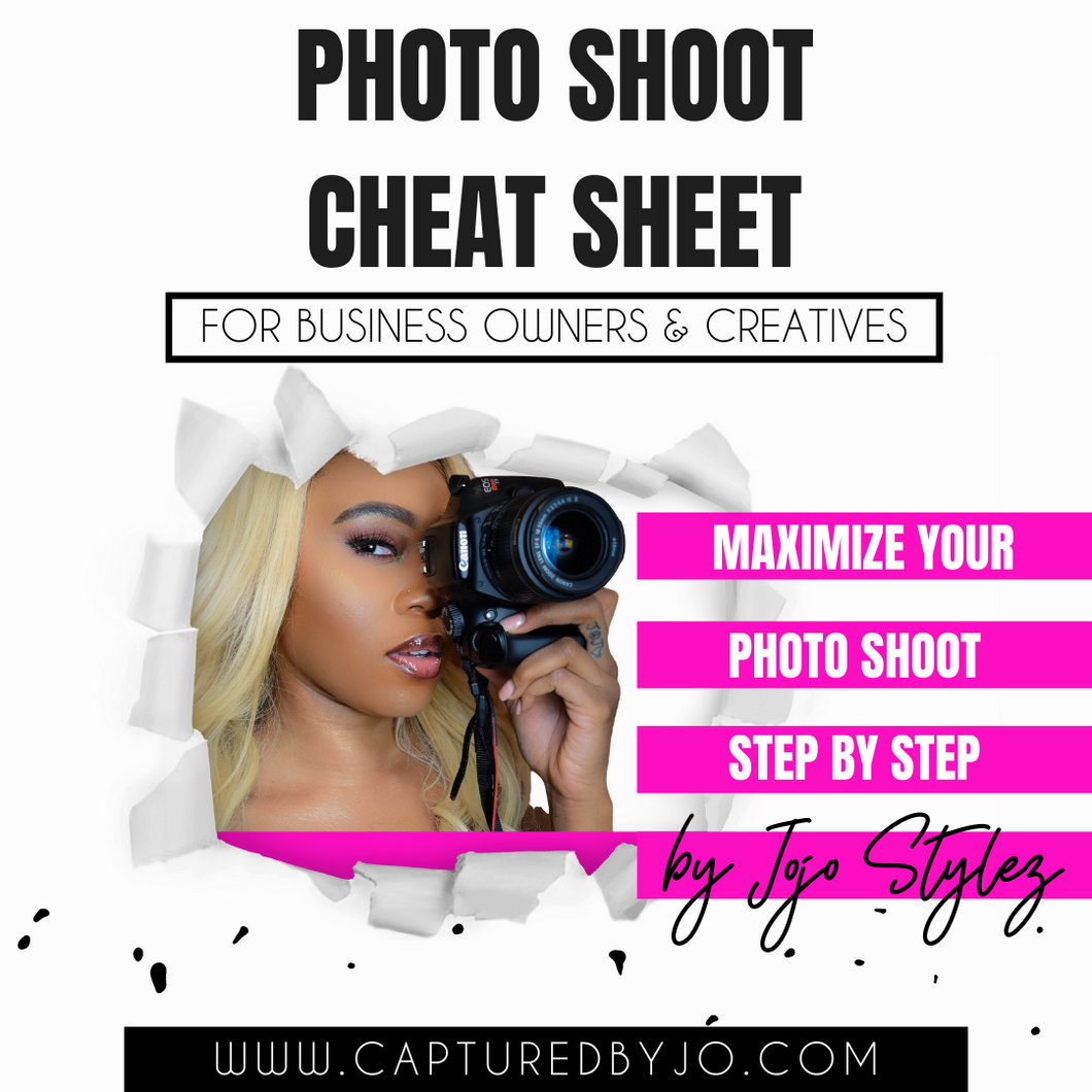 EBOOK: HOW TO MAXIMIZE YOUR PHOTOGRAPHY SESSION CHEAT SHEET